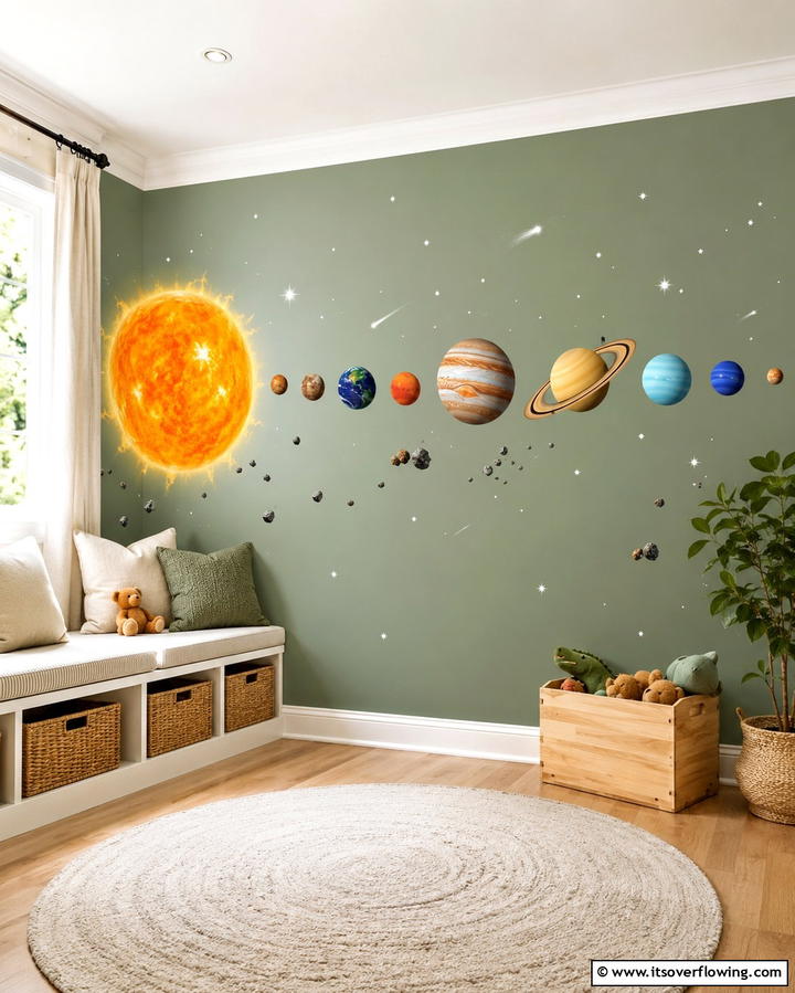 Solar System Wall Decals - 25 Space-themed Nursery Ideas for a Galactic Dream