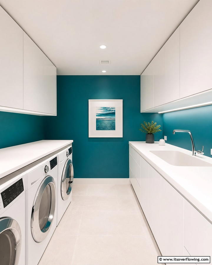Solid Surface Countertops for Seamless Design - 20 Laundry Room Countertop Ideas for a Functional and Stylish Space