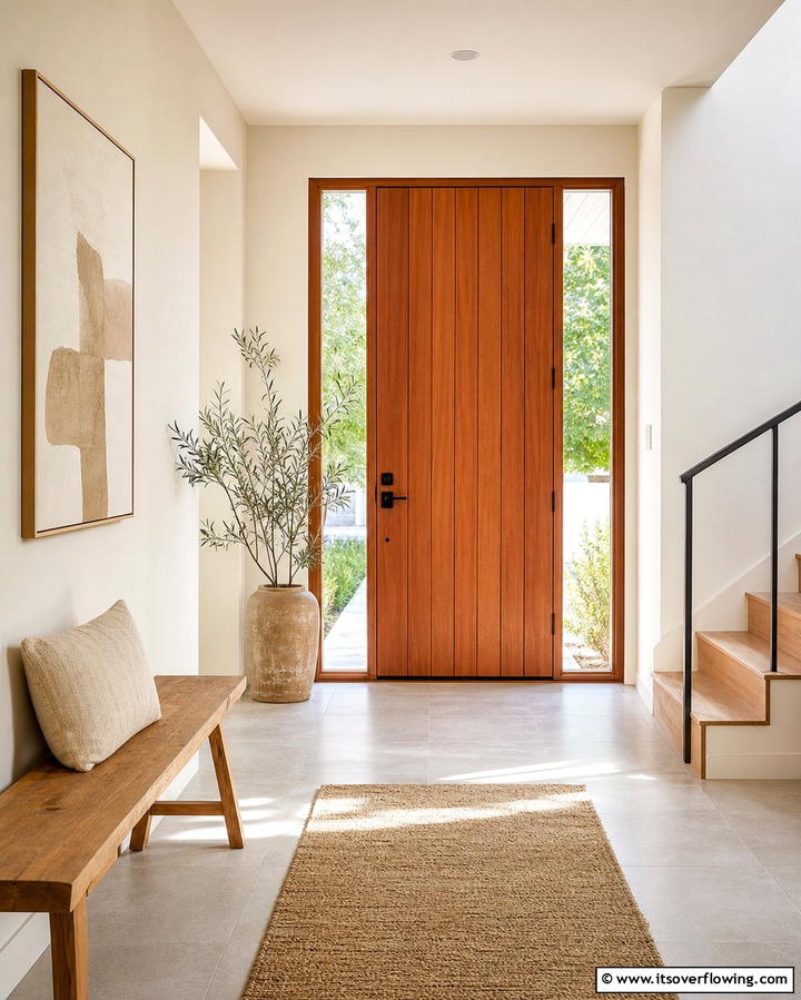 Solid Wood Plank Front Door - 25 Rustic Front Door Ideas to Welcome Guests in Style