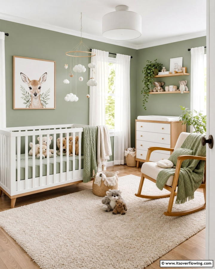 Soothing Nursery Palette - 21 Sage Green Paint Inspirations for Calming Interiors