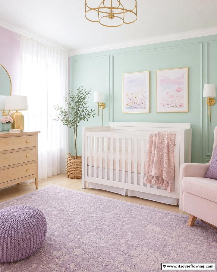 Soothing Pastel Palette - 21 Baby Room Ideas for Safe and Stimulating Nurseries