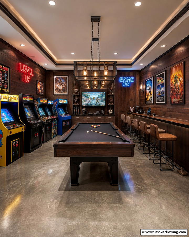 Sophisticated Game Room - 20 Luxury Man Cave Ideas for Ultimate Comfort