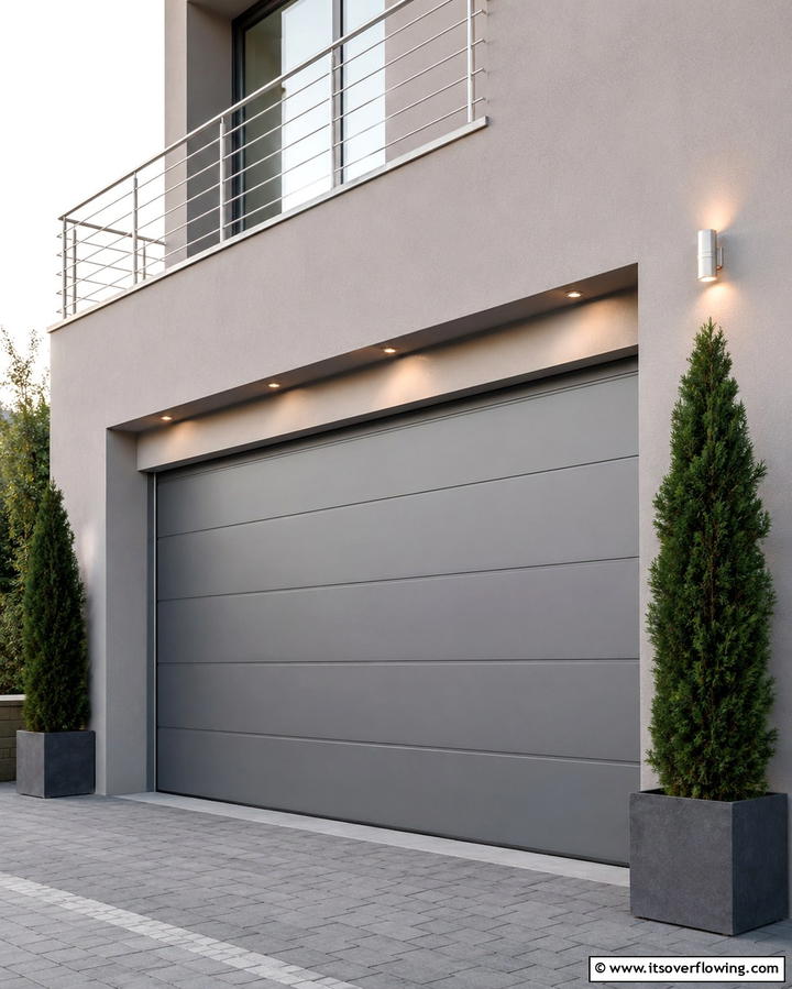 Sophisticated Gray Sophistication - 25 Garage Door Paint Ideas to Boost Curb Appeal