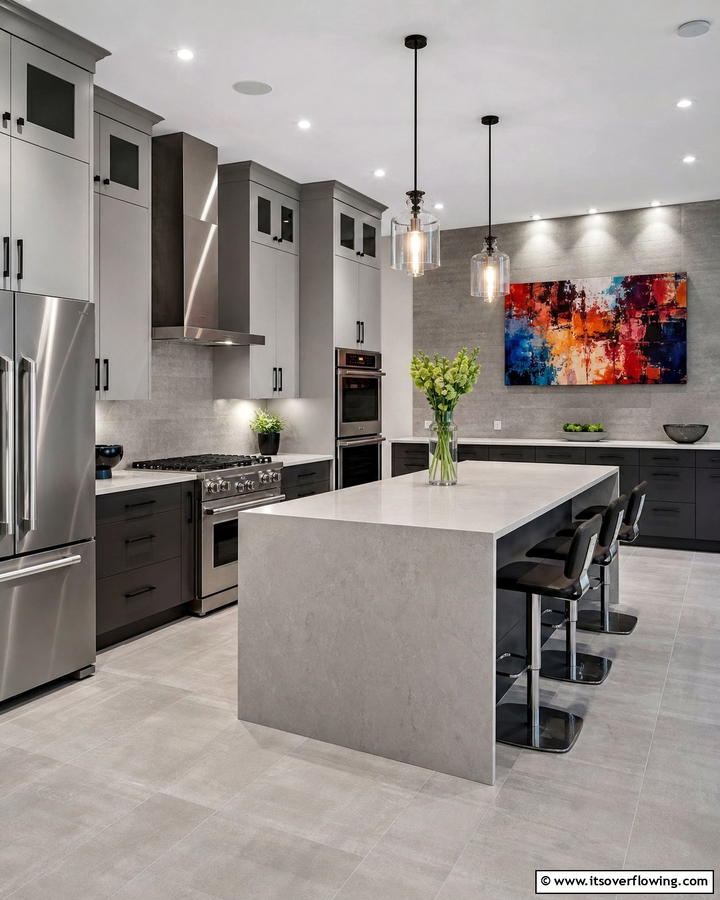 Sophisticated Gray Tones - 21 Kitchen Color Ideas to Refresh Your Cooking Space