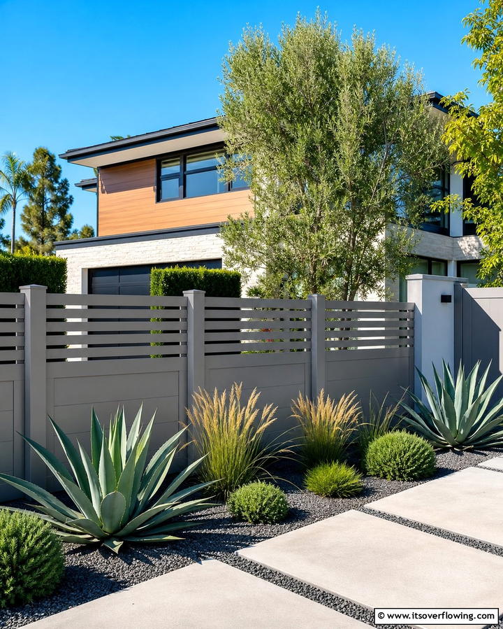 Sophisticated Gray Vinyl Fence - 25 Vinyl Fence Colors to Enhance Your Outdoor Space