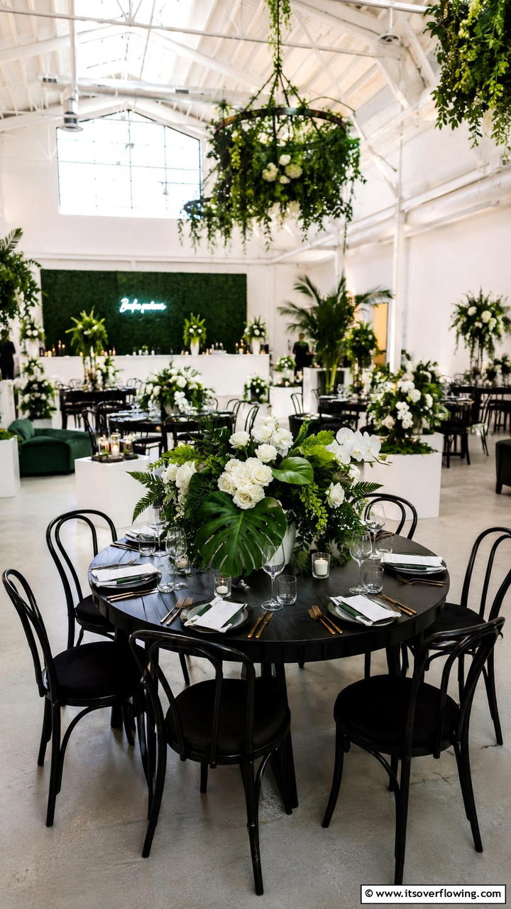Sophisticated Green Florals - 30 Emerald Green Wedding Ideas for Luxurious Celebrations