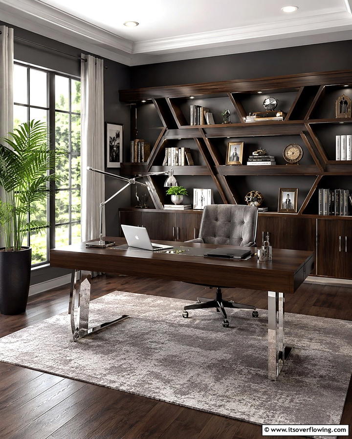 Sophisticated Home Office Designs - 30 Art Deco Interior Design Ideas for Glamorous Spaces