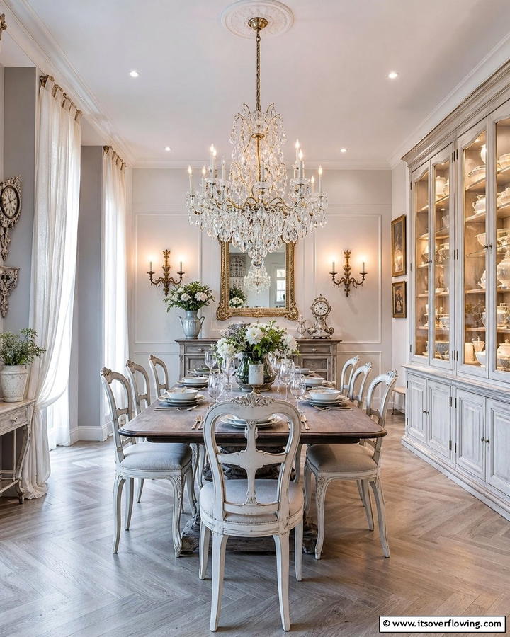Sophisticated Lighting Touches - 21 French Country Dining Room Ideas for Elegance