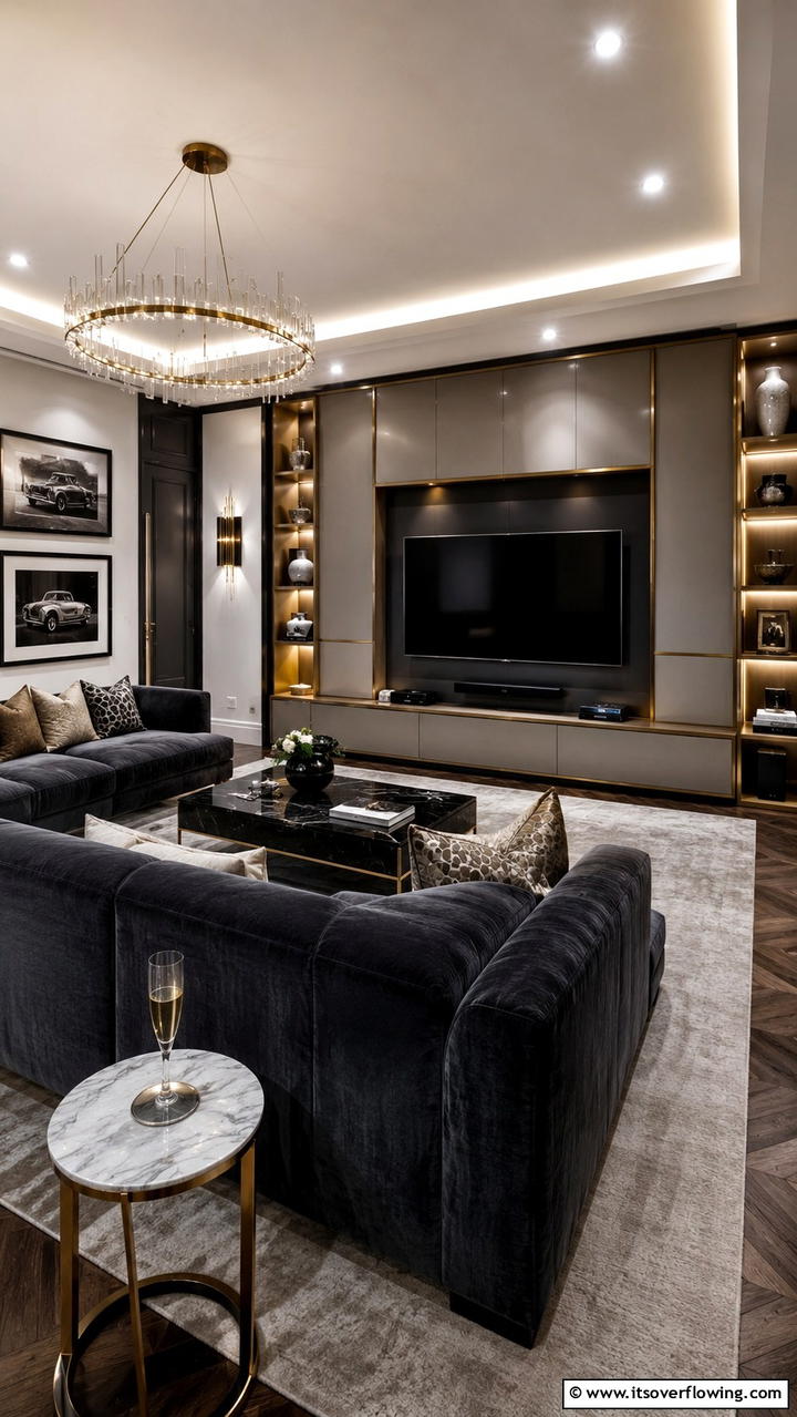 Sophisticated Media Tv Room - 21 Cozy TV Room Ideas for Ultimate Entertainment Spaces