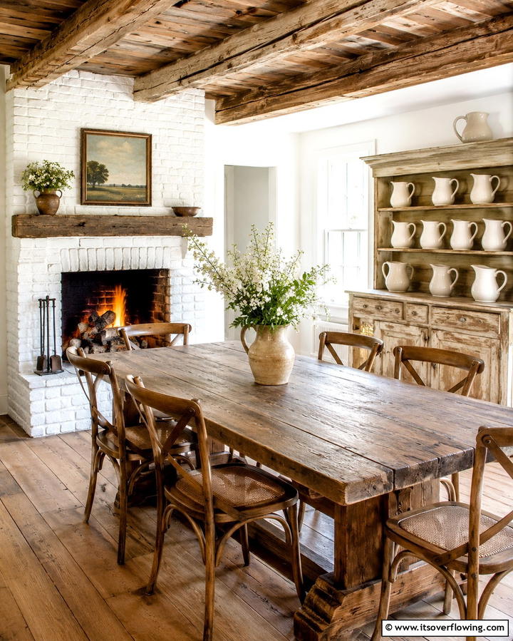 Sophisticated Modern Edge - 30 Cozy Dining Room Fireplace Design Ideas & Tips