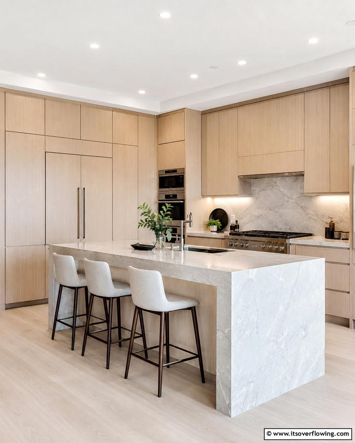 Sophisticated Modern Simplicity - 30 Kitchens with Light Wood Cabinets- Warm & Airy Designs