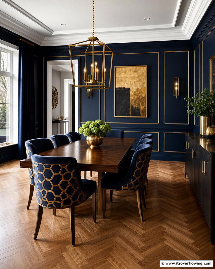 Sophisticated Navy - 21 Dining Room Paint Colors for a Cozy Atmosphere