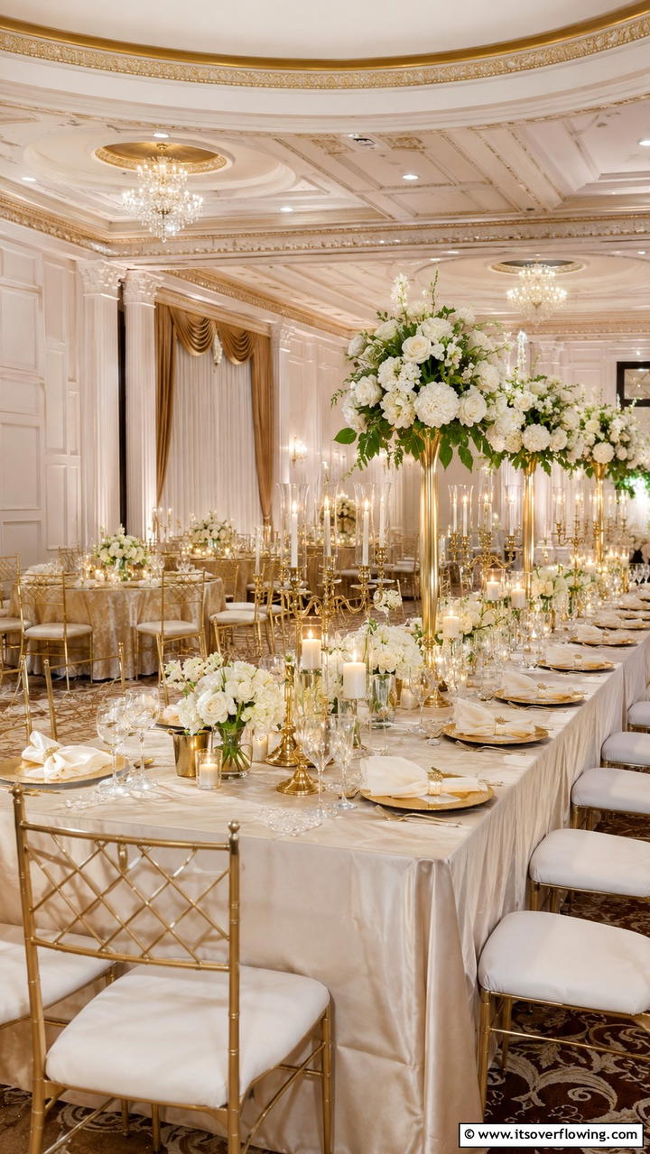 Sophisticated Table Decor - 30 Glamorous Wedding Ideas- Elegant Themes & Decor Inspiration