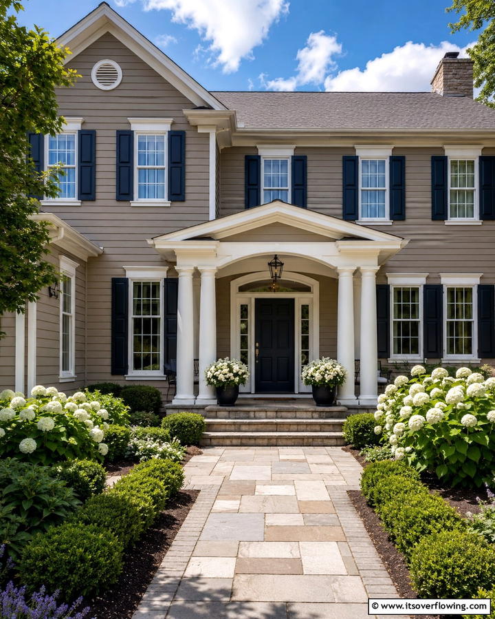 Sophisticated Taupe - 25 Trending House Siding Colors for Curb Appeal