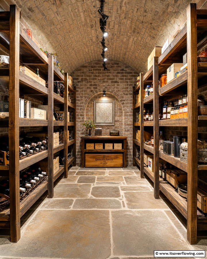 Sophisticated Wine Cellar - 25 Brick Accent Wall Ideas for a Stylish Home Feature