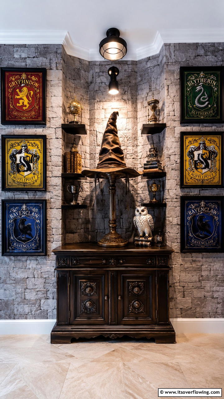 Sorting Hat Feature - 30 Harry Potter Decor Ideas- Magical Themed Room Designs