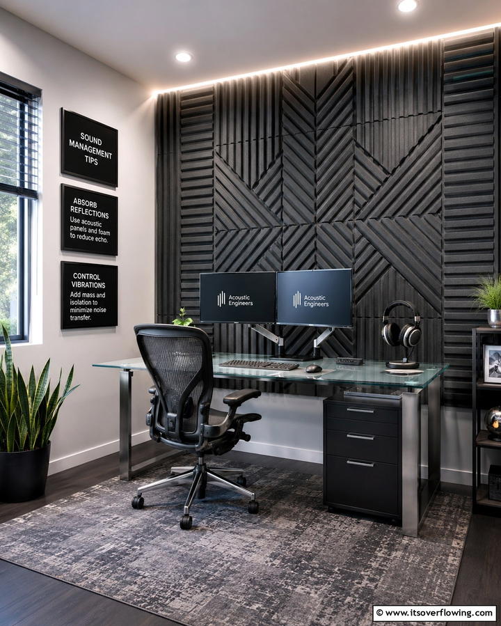 Sound Management Tips - 30 Affordable Budget Home Office Ideas for Productive Workspaces