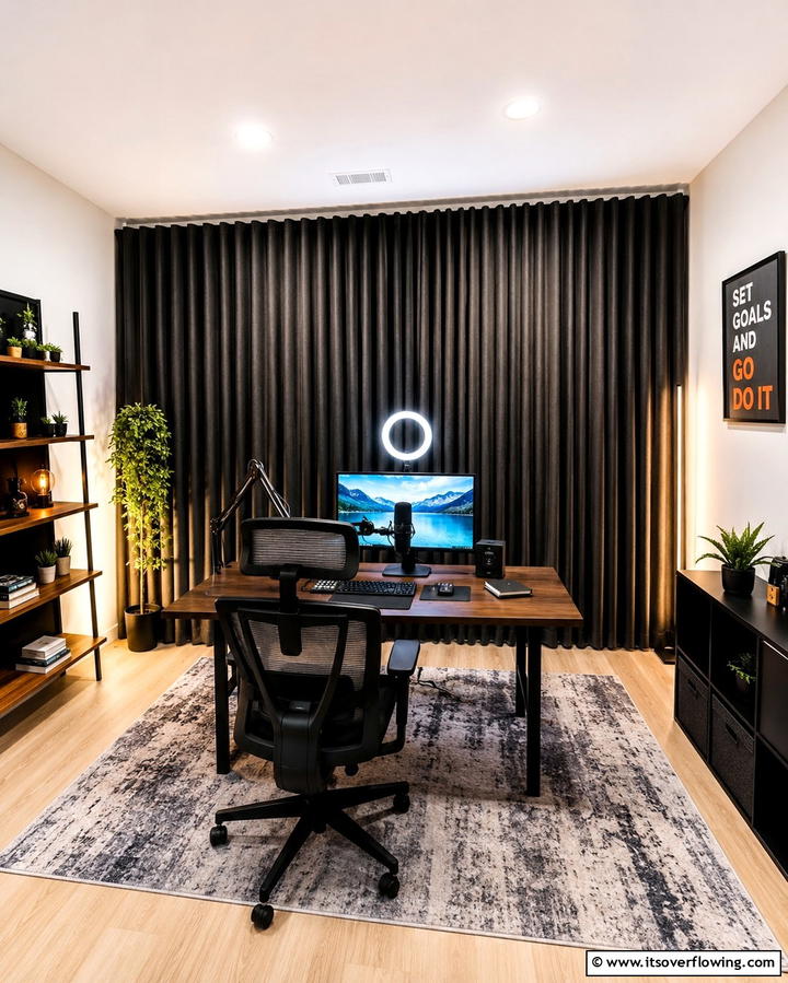Soundproof Curtains - 25 Inspiring Content Creator Room Ideas for Productivity