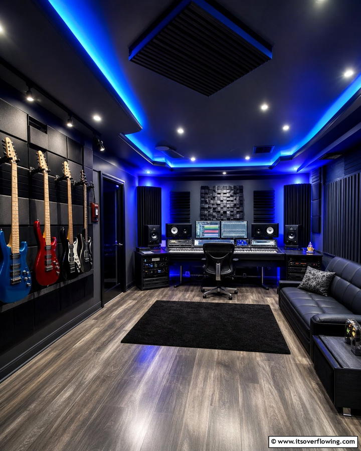 Soundproof Music Studio - 21 Man Cave Ideas for the Ultimate Relaxation Zone