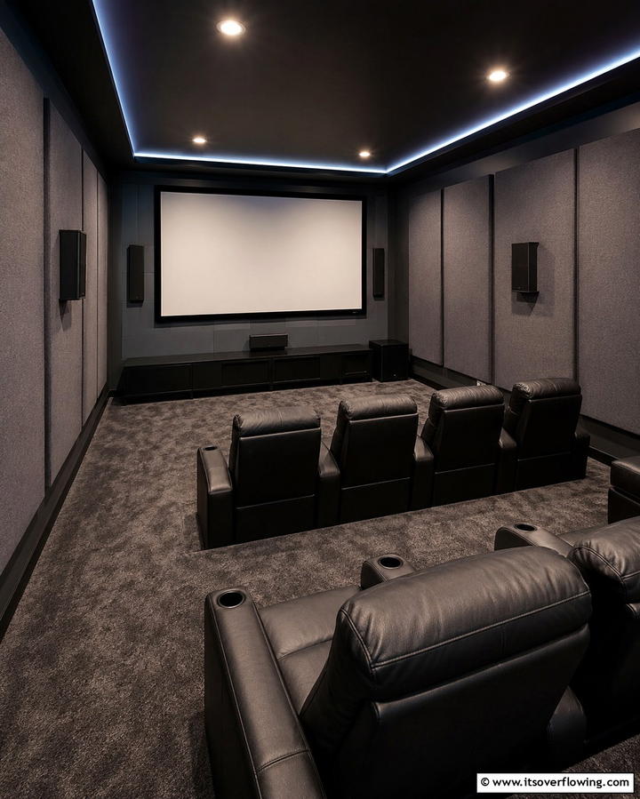 Soundproof Walls for Enhanced Acoustics - 25 Basement Home Theater Ideas for Movie Nights