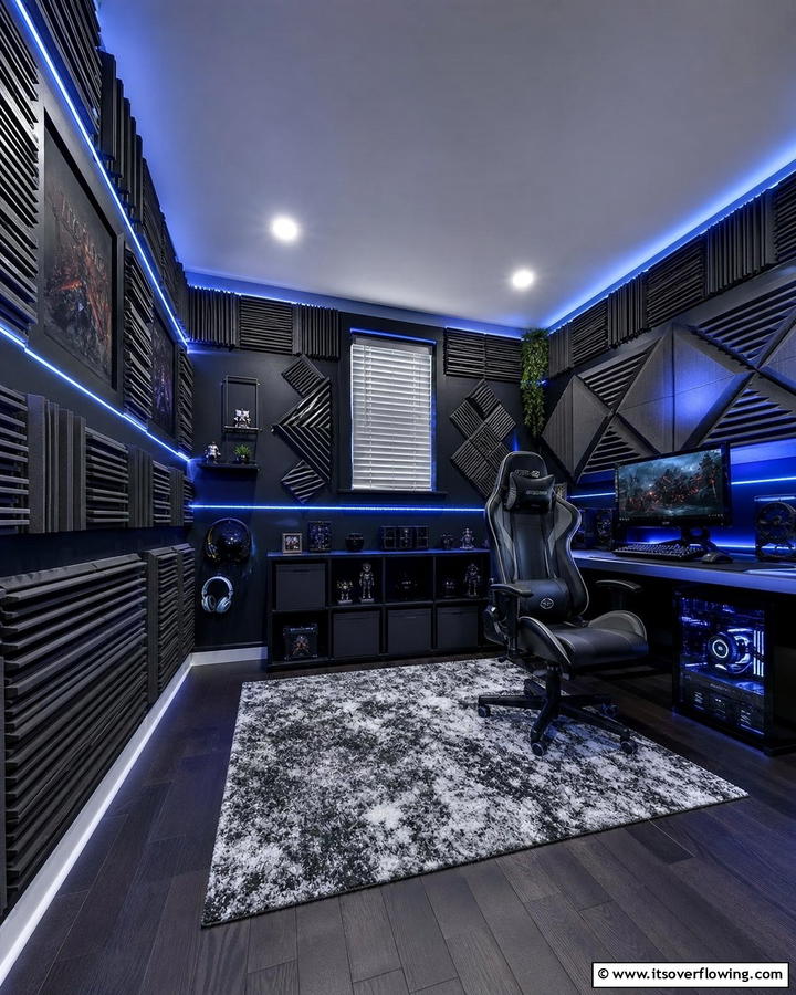 Soundproofed Walls - 25 Boys Gaming Bedroom Ideas for the Ultimate Gaming Setup