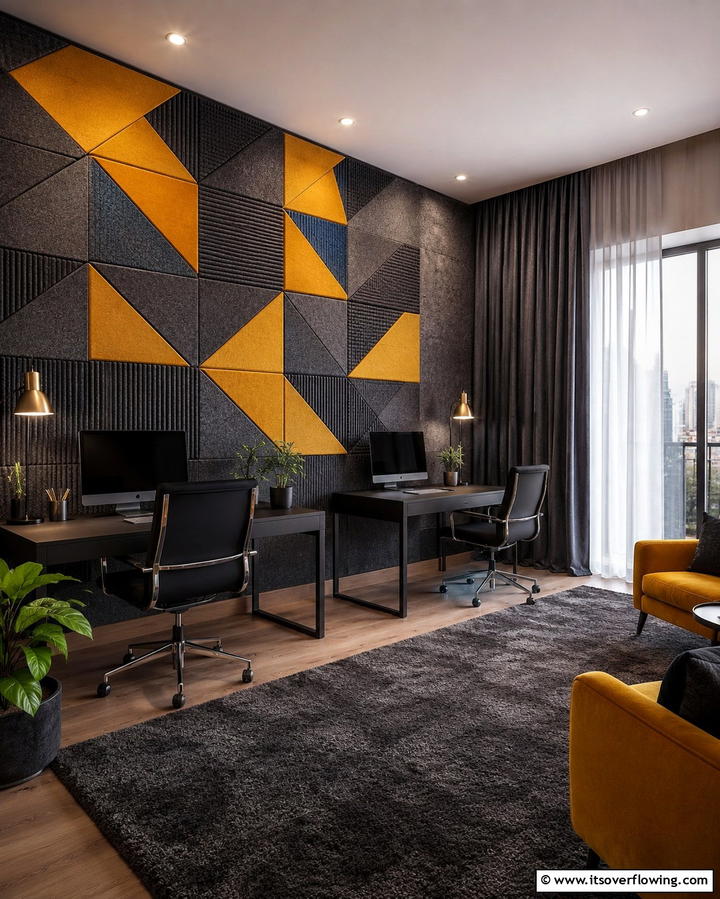 Soundproofing Elements for Focus - 25 Home Office for Couples Ideas and Designs