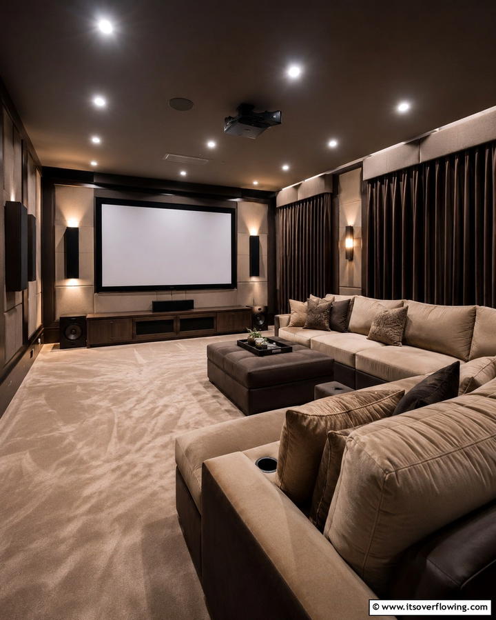 Soundproofing the Room - 30 Media Room Ideas for Ultimate Living Room Entertainment
