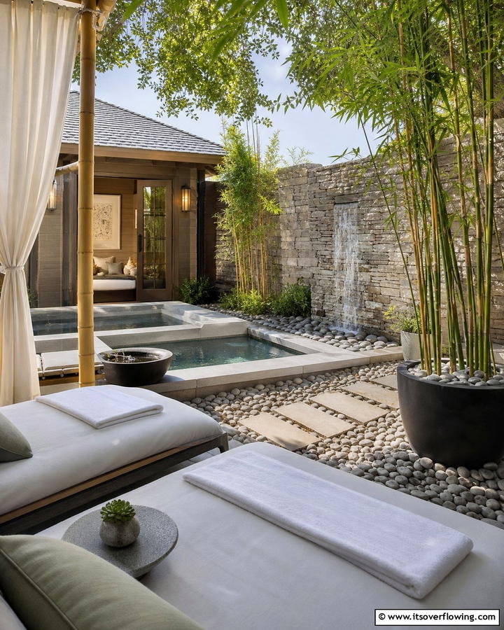 Spa Inspired Pool Sanctuary - 21 Pool House Concepts for Stylish Backyard Escapes & Storage