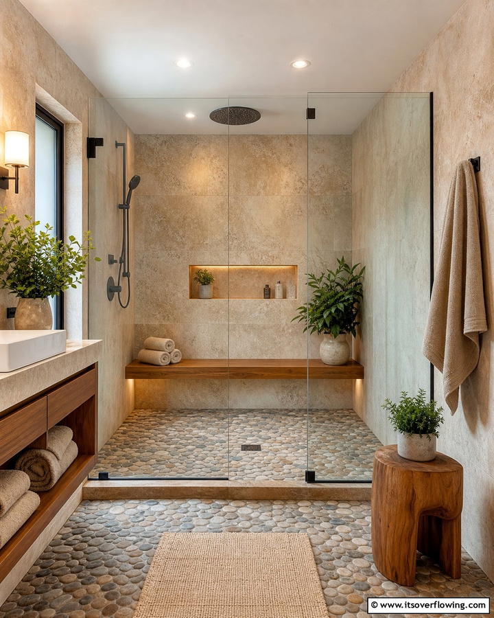 Spa Inspired Serenity - 21 Bathroom Shower Ideas to Upgrade Your Daily Routine