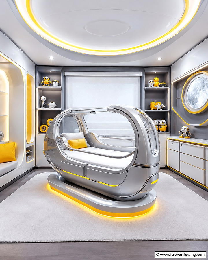 Space Capsule Crib - 25 Space-themed Nursery Ideas for a Galactic Dream