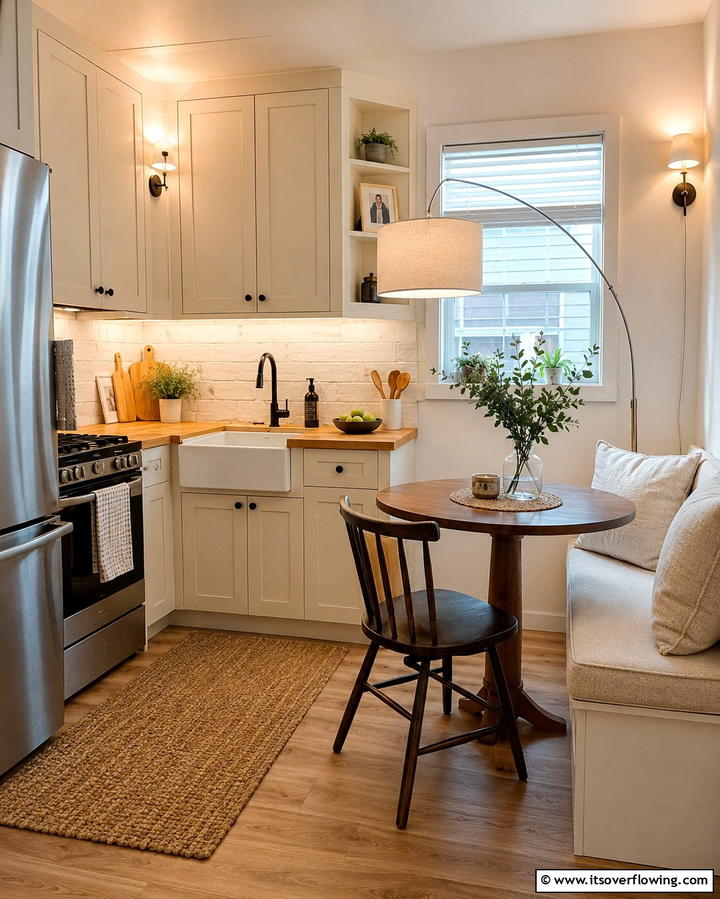 Space Saving Corner Lamps - 30 Small Kitchen Lighting Ideas to Brighten Compact Spaces