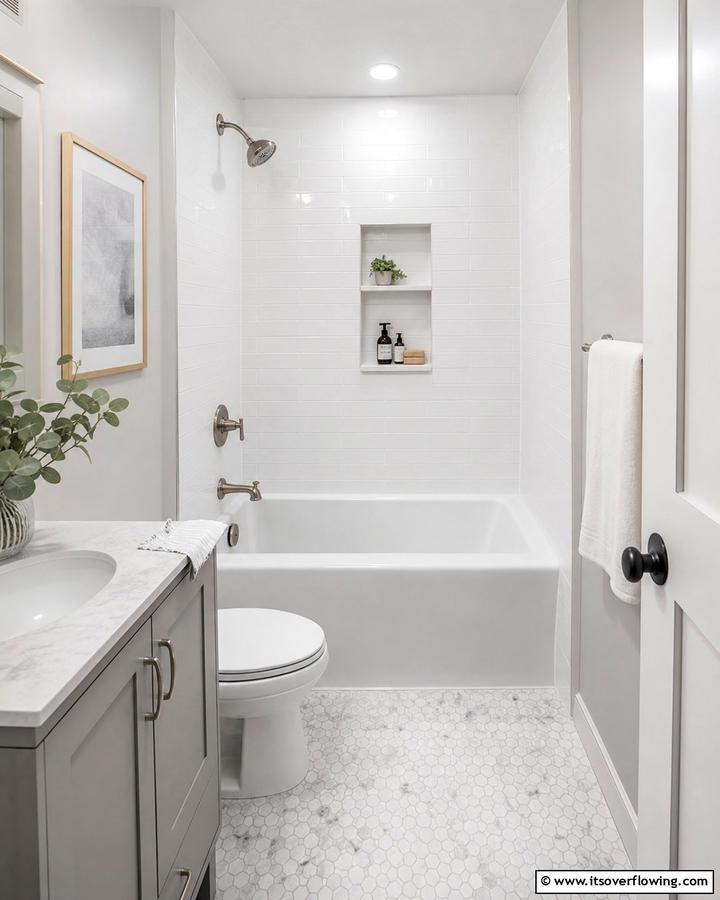 Space Saving Design - 30 Tub-Shower Combo Ideas for Space-Efficient Bathrooms