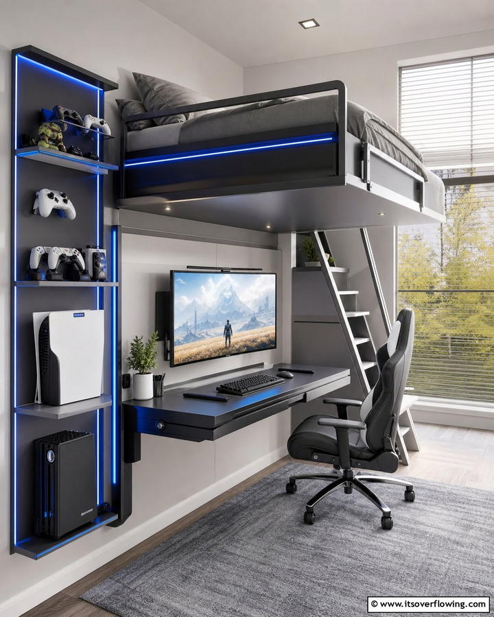 Space Saving Designs - 21 Gaming Bedroom Ideas for an Immersive Entertainment Setup