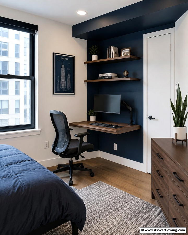 Space Saving Desk Solutions - 25 Small Apartment Ideas for Guys- Stylish & Functional