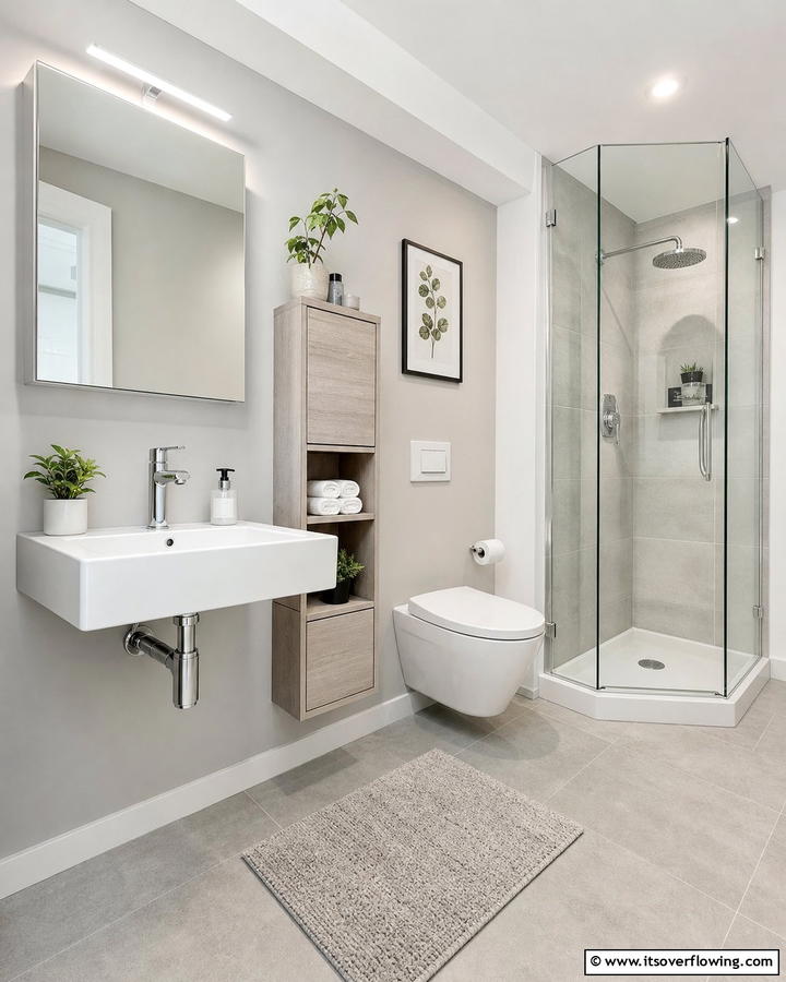 Space Saving Fixtures - 21 Primary Bathroom Design Ideas for Modern Homes