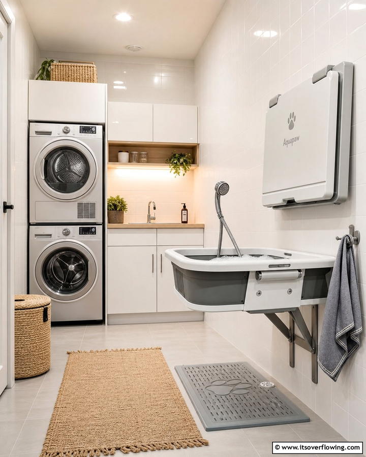 Space Saving Foldable Dog Wash Station - 20 Dog Wash Station Ideas for a Clean and Happy Pet