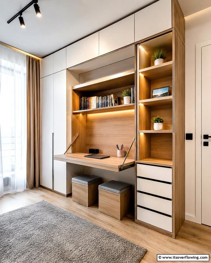 Space Saving Furniture Design - 30 Homeschool Room Ideas- Functional Learning Spaces at Home