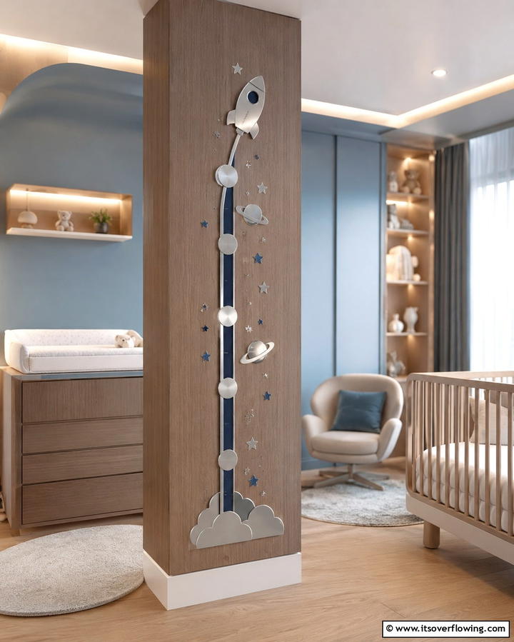 Space Themed Growth ChartOne - 25 Space-themed Nursery Ideas for a Galactic Dream
