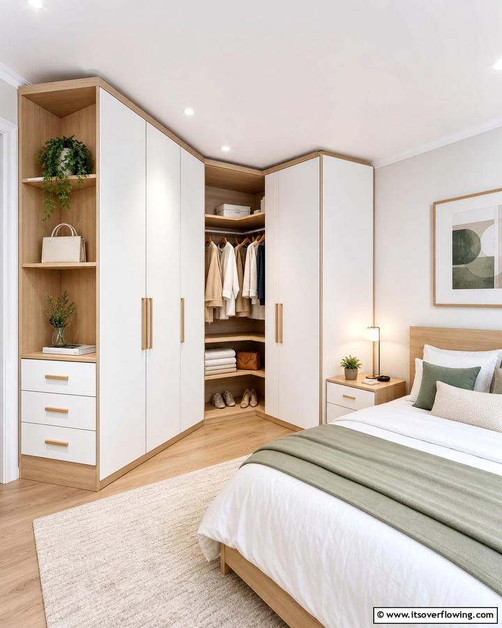 Space saving Corner Units - 21 Space-Saving Built-In Wardrobe Ideas for Organized Homes