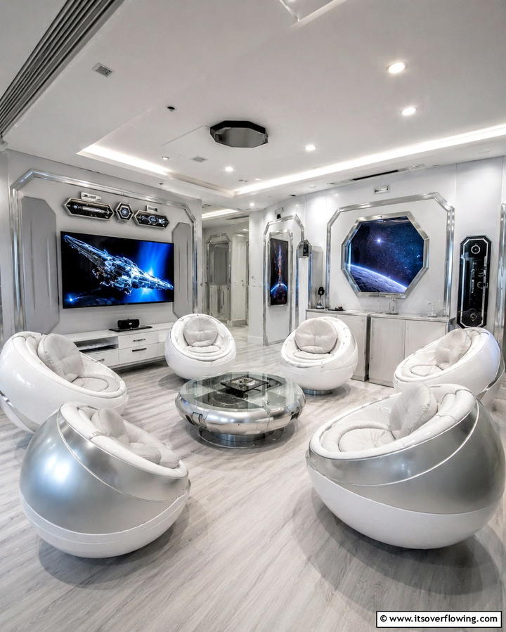 Spaceship Themed Seating - 25 Space-Themed Room Ideas for Kids and Adults