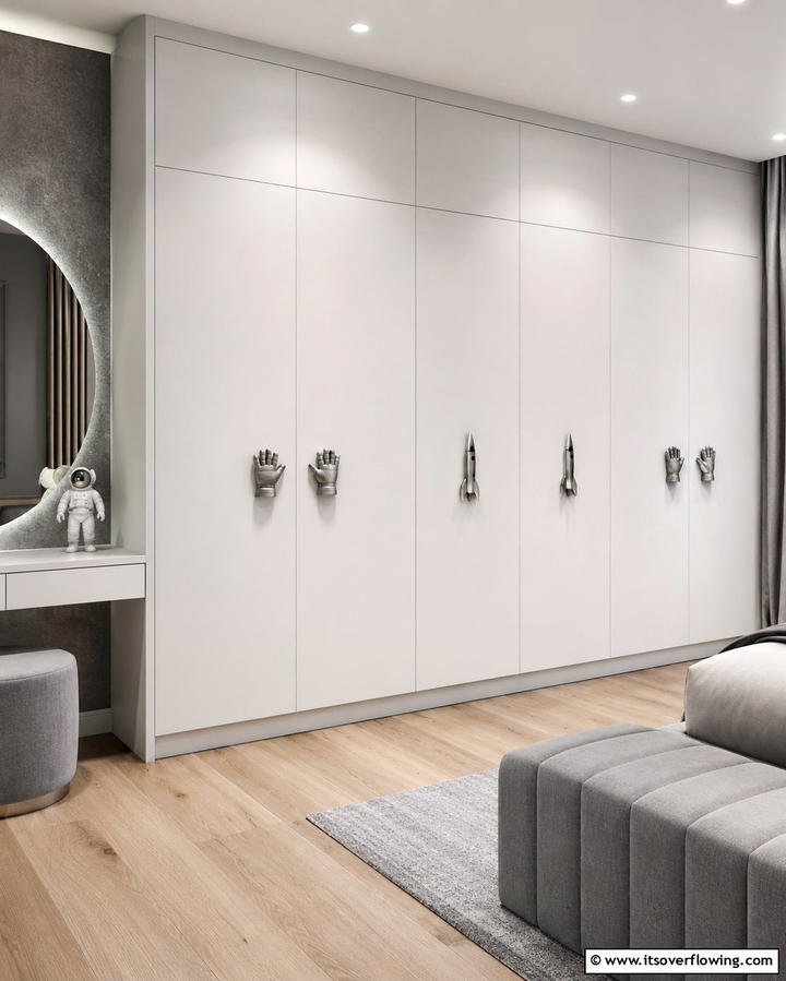 Spacesuit Closet Handles - 25 Space-Themed Room Ideas for Kids and Adults