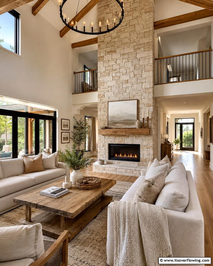 Spacious Living Room Warmth - 25 Rooms With Fireplaces and Vaulted Ceilings
