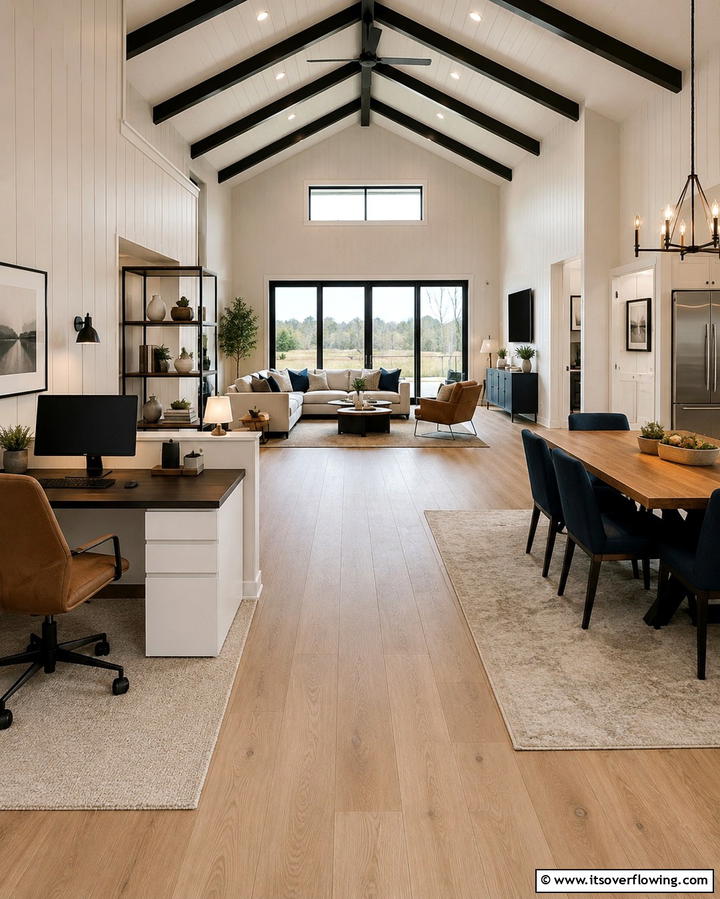 Spacious Multi Functional Layouts - 30 Barndominium Interior Ideas for Spacious Living Designs