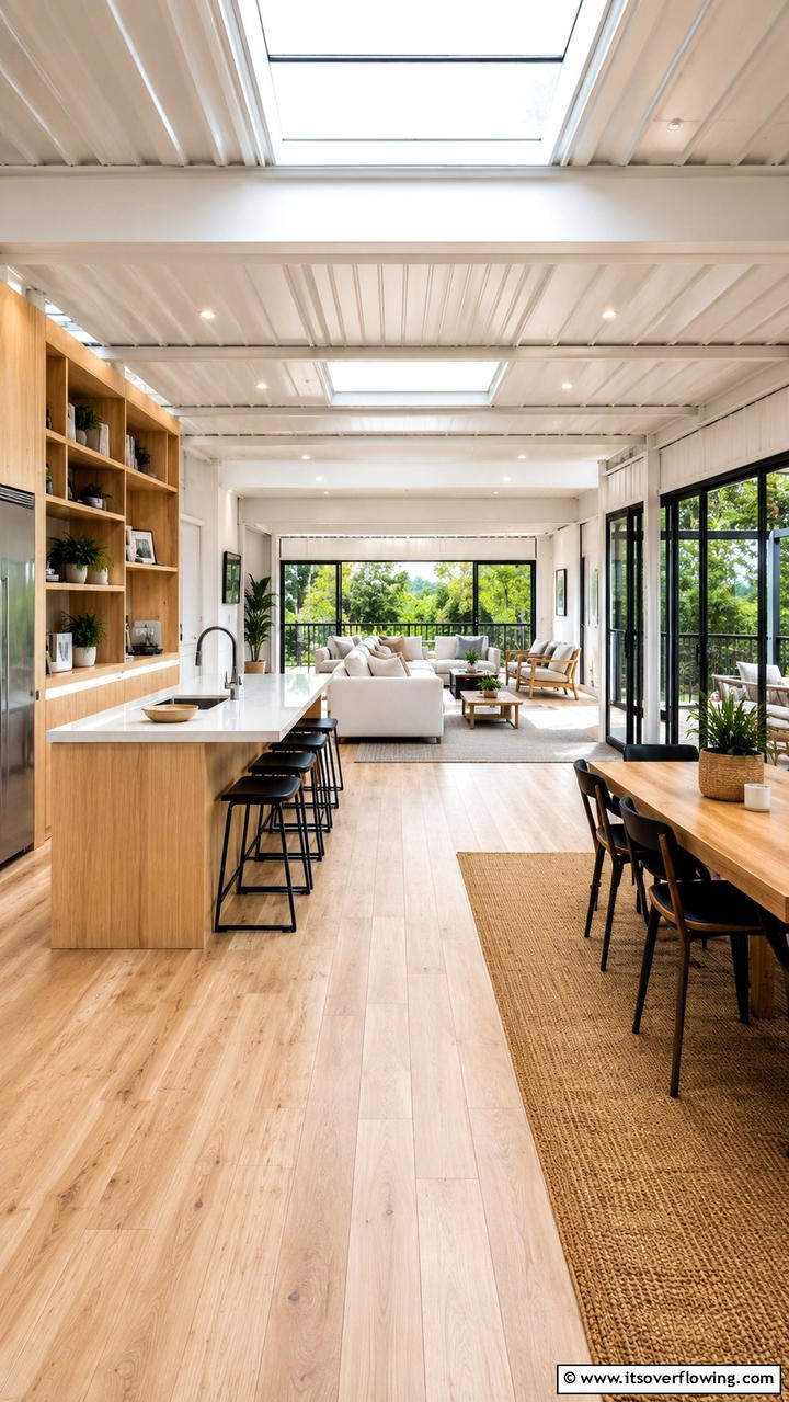 Spacious Open Plan Container Home - 30 Container Home Ideas for Sustainable Living