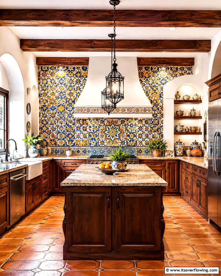 Spanish Inspired Backsplash Designs - 30 Spanish Style Kitchen Ideas for Old-World Elegance