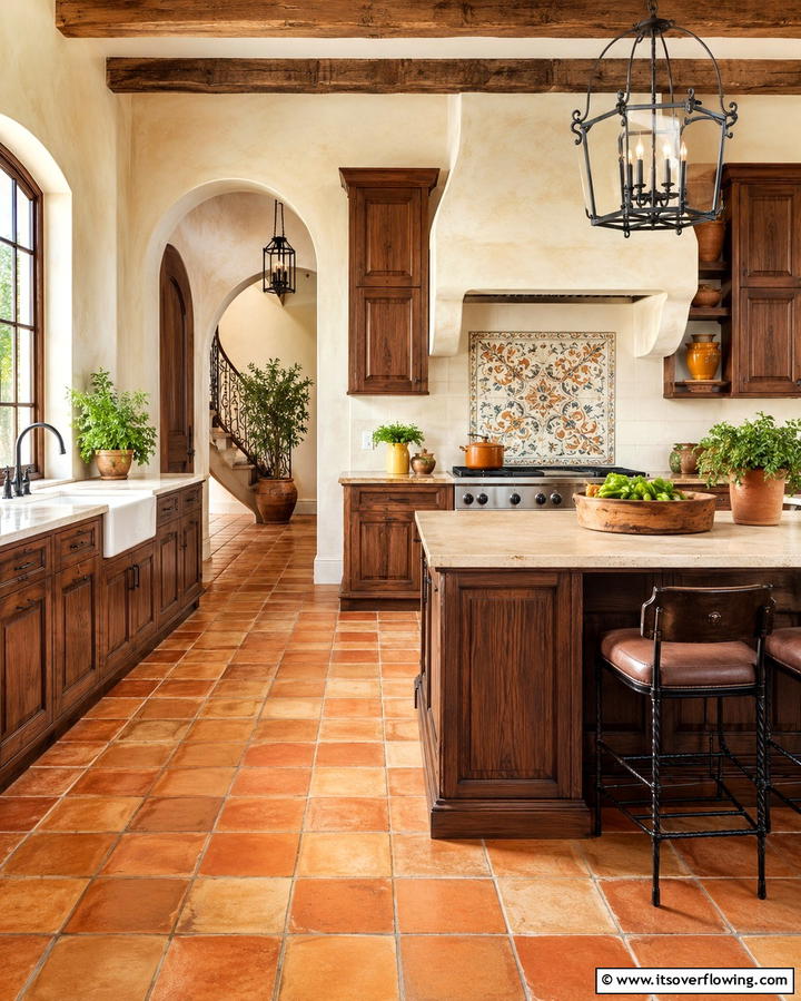Spanish Mission Terracotta Style - 25 Terracotta Kitchen Floor Ideas for a Rustic Charm