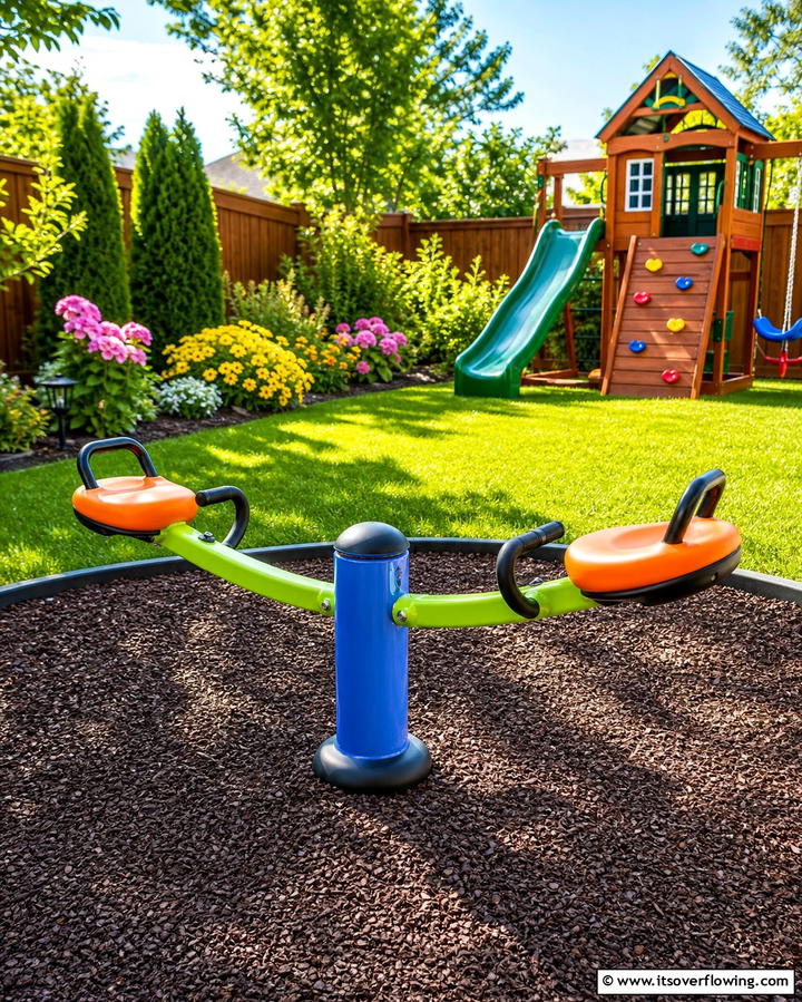 Spinning Seesaw Thrills - 25 Backyard Playground Ideas for Kids