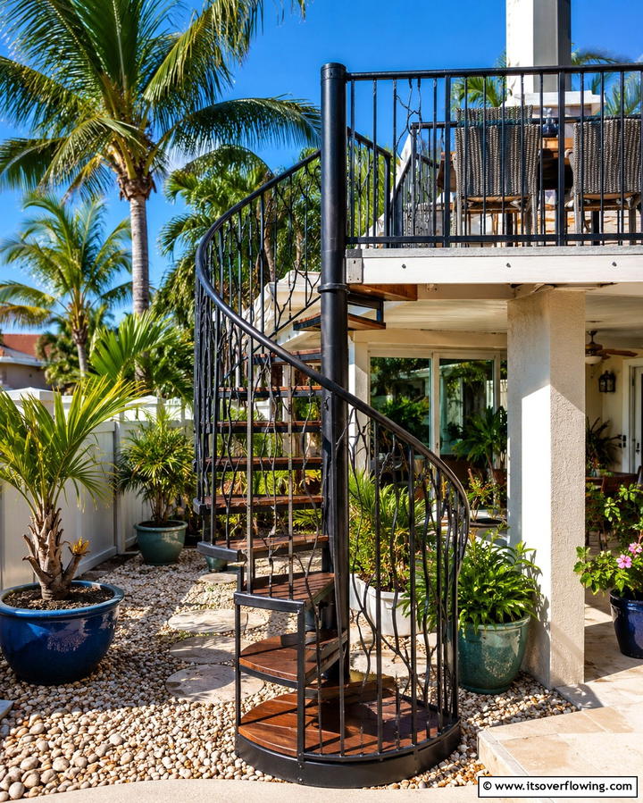 Spiral Deck Stairs - 25 Deck Steps Ideas for a Safe and Stylish Entry