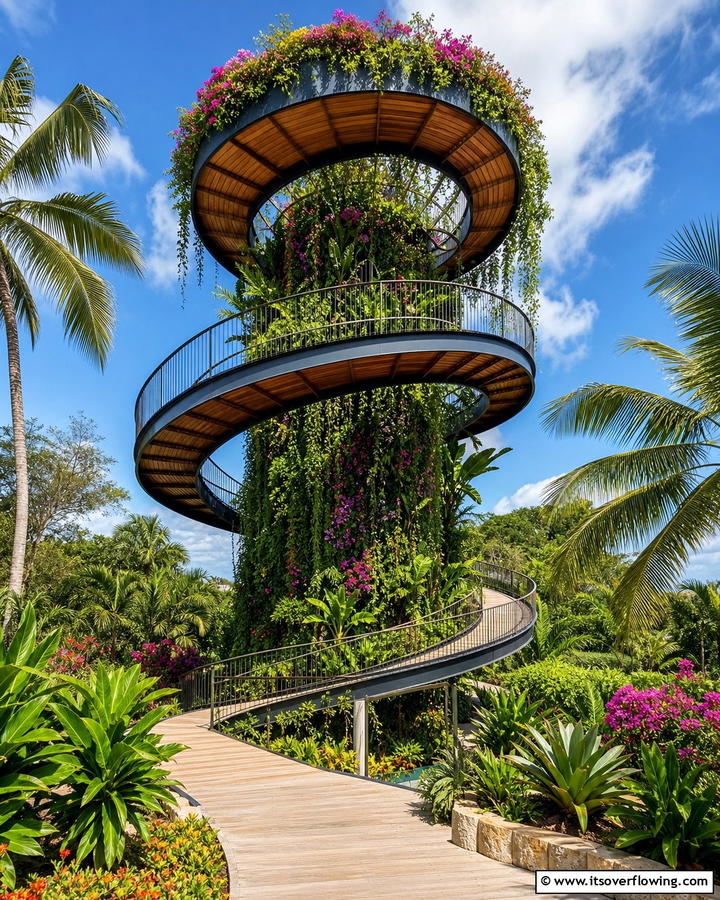Spiral Elevated Walkway - 20 Elevated Walkway Ideas for a Unique Landscape