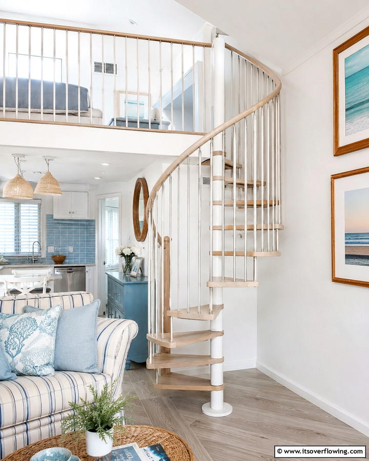 Spiral Space Savers - 30 Elegant Curved Staircase Designs to Elevate Your Home’s Style